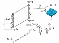 OEM 2021 Ford Escape TANK ASY - RADIATOR OVERFLOW Diagram - LX6Z-8A080-H