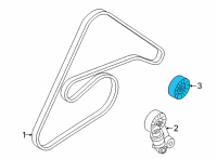 OEM Hyundai Pulley-Idler Diagram - 25286-3CKA1