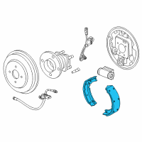 OEM Chevrolet Cruze Limited Rear Shoes Diagram - 13381403