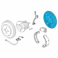 OEM Chevrolet Cruze Plate Asm-Rear Brake Backing <Use 5B X0001> Diagram - 13381393