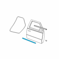 OEM 1998 Ford Ranger Door Moldings Diagram - XL5Z1020878APTM