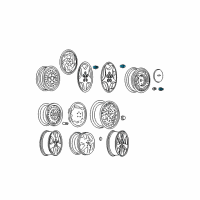 OEM 1994 Oldsmobile Silhouette Wheel Nut Cap Diagram - 14102345