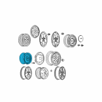 OEM 1995 Buick Skylark Wheel Rim, 14X6 Diagram - 9591661