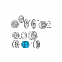 OEM 1996 Chevrolet Cavalier Wheel Rim Kit, Aluminum (16X6) Diagram - 12360444