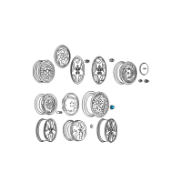 OEM 1998 Chevrolet Cavalier Hub Cap ASSEMBLY Diagram - 9593565