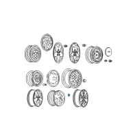 OEM 1999 Pontiac Sunfire Wheel Trim CAP Diagram - 9593110