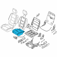 OEM 2014 Ford Police Interceptor Utility Seat Cushion Pad Diagram - BB5Z-7863840-A