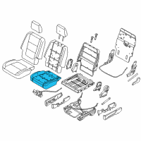 OEM Ford Police Interceptor Utility Seat Cushion Pad Diagram - BB5Z-7863840-A