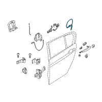 OEM BMW 328i Bowden Cable, Outside Door Handle, Rear Diagram - 51-22-7-259-836