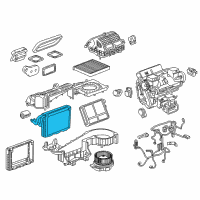 OEM 2019 Cadillac CT6 Evaporator Core Diagram - 84641125