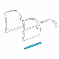 OEM 2000 Buick Park Avenue Lower Weatherstrip Diagram - 25634573