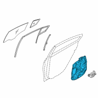 OEM Kia Forte Regulator Assembly-Rear Door Diagram - 83401A7010