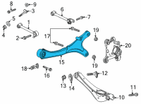 OEM Cadillac Escalade ESV Trailing Arm Diagram - 84591015