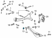 OEM 2022 GMC Yukon XL NUT, FRT LWR CONT ARM Diagram - 11549204