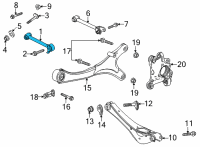 OEM 2022 Chevrolet Suburban Front Upper Control Arm Diagram - 84463771