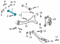 OEM GMC Front Upper Control Arm Diagram - 84463771