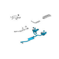 OEM Saturn Outlook MUFFLER ASM-EXH (W/ EXH PIPE) Diagram - 84590713