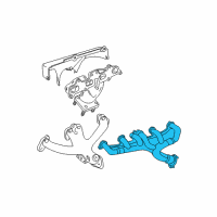 OEM 1997 Jeep Grand Cherokee Exhaust Manifold Diagram - 4883385