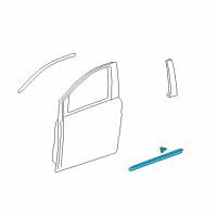 OEM Honda Odyssey Protector, R. FR. Door *YR542M* (Film) (SANDSTONE METALLIC) Diagram - 75302-S0X-A21ZQ