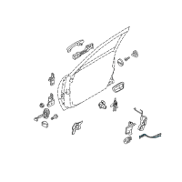 OEM 2005 Kia Amanti Cable Assembly-Front Door Inside Diagram - 813713F020