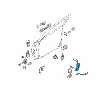 OEM 2009 Kia Amanti Front Door Latch Assembly, Left Diagram - 813103F020