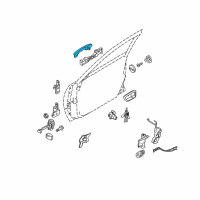 OEM 2007 Kia Amanti Front Door Outside Handle Assembly, Right Diagram - 826603F001