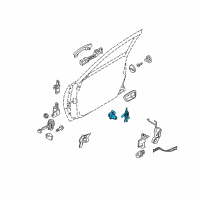 OEM Kia Amanti Door Key Sub Set, Left Diagram - 819703FF00