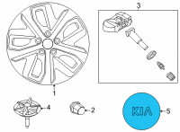 OEM Kia Niro CAP ASSY-WHEEL HUB Diagram - 52960R0100