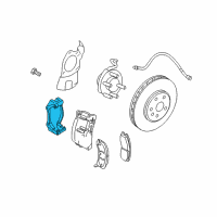 OEM Cadillac CTS Bracket, Front Brake Caliper Diagram - 19121941