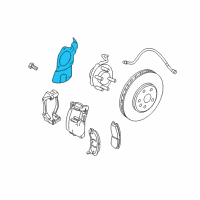 OEM 2009 Cadillac STS Shield-Front Brake Diagram - 25948604