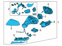 OEM 2022 Lexus NX250 MIRROR ASSY, OUTER R Diagram - 87940-78520-A0