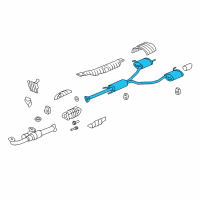 OEM Honda Pilot Muffler, Exhuast Diagram - 18307-SZA-A02