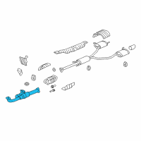 OEM Honda Pilot Pipe A, Exhuast Diagram - 18210-SZA-A22