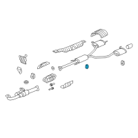 OEM Honda Pilot Rubber, Exhuast Mounting Diagram - 18215-TA0-A11