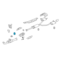 OEM 2015 Honda Pilot Rubber, Exhuast Mounting Diagram - 18215-SZA-A01