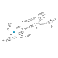 OEM 2013 Honda Pilot Rubber, Exhuast Mounting Diagram - 18215-SZA-A01