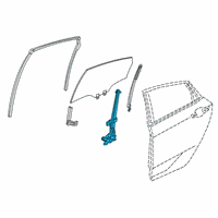 OEM 2019 Honda Civic Regulator Assembly, Left Rear Door Diagram - 72750-TBA-A01