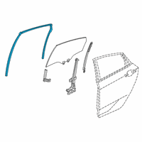 OEM 2018 Honda Civic Channel, Left Rear Diagram - 72775-TGG-A02