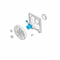 OEM 2004 Hyundai Accent Motor-Condensor Cooling Fan Diagram - 97786-25001