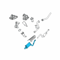 OEM 2006 Chrysler Sebring Exhaust Muffler And Tailpipe Diagram - 4578211AB