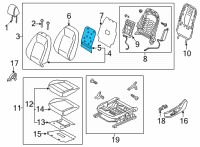 OEM Hyundai Elantra Heater-Front Seat Back Diagram - 88370-AA000