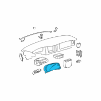 OEM 1999 Buick Park Avenue Instrument Cluster Assembly Diagram - 9371584