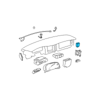 OEM 1998 Buick Riviera Headlight Automatic Control Module Assembly Diagram - 25628664