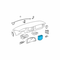 OEM 1998 Buick Park Avenue Instrument Panel Lamp Dimmer Assembly Diagram - 25629373