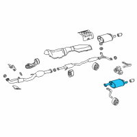 OEM 2022 Toyota Camry Muffler Diagram - 17440-0P162