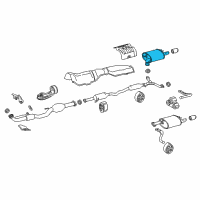 OEM 2022 Toyota Camry Muffler Diagram - 17430-0P562