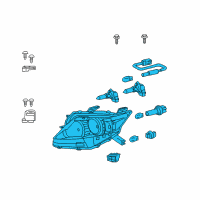 OEM Lexus RX350 Headlamp Assembly, Left Diagram - 81150-0E050