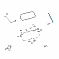 OEM 2018 Lexus GX460 Back Window Stay Assembly, Right Diagram - 68930-0W020