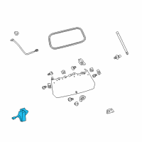 OEM 2022 Lexus GX460 Back Window Lock Assembly Diagram - 69370-60020