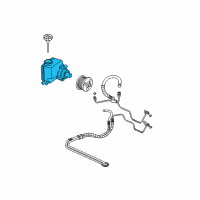 OEM Buick Lucerne Reservoir Kit, P/S Fluid Diagram - 26040144